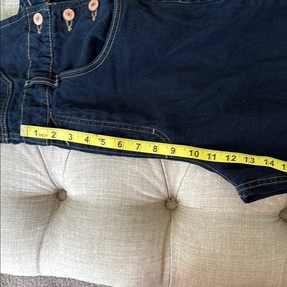 We The Free Black Denim Overalls with Pink Button Accents - Picture 12 of 12